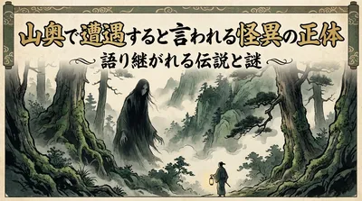 山奥で遭遇すると言われる怪異の正体。語り継がれる伝説と謎