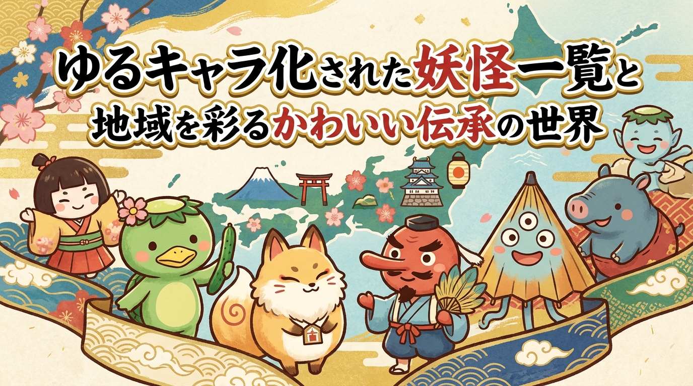 ゆるキャラ化された妖怪一覧と地域を彩るかわいい伝承の世界