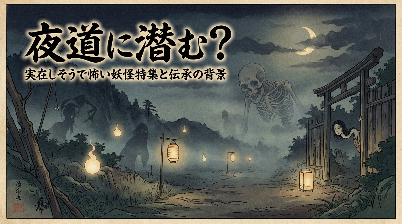 夜道に潜む？実在しそうで怖い妖怪特集と伝承の背景