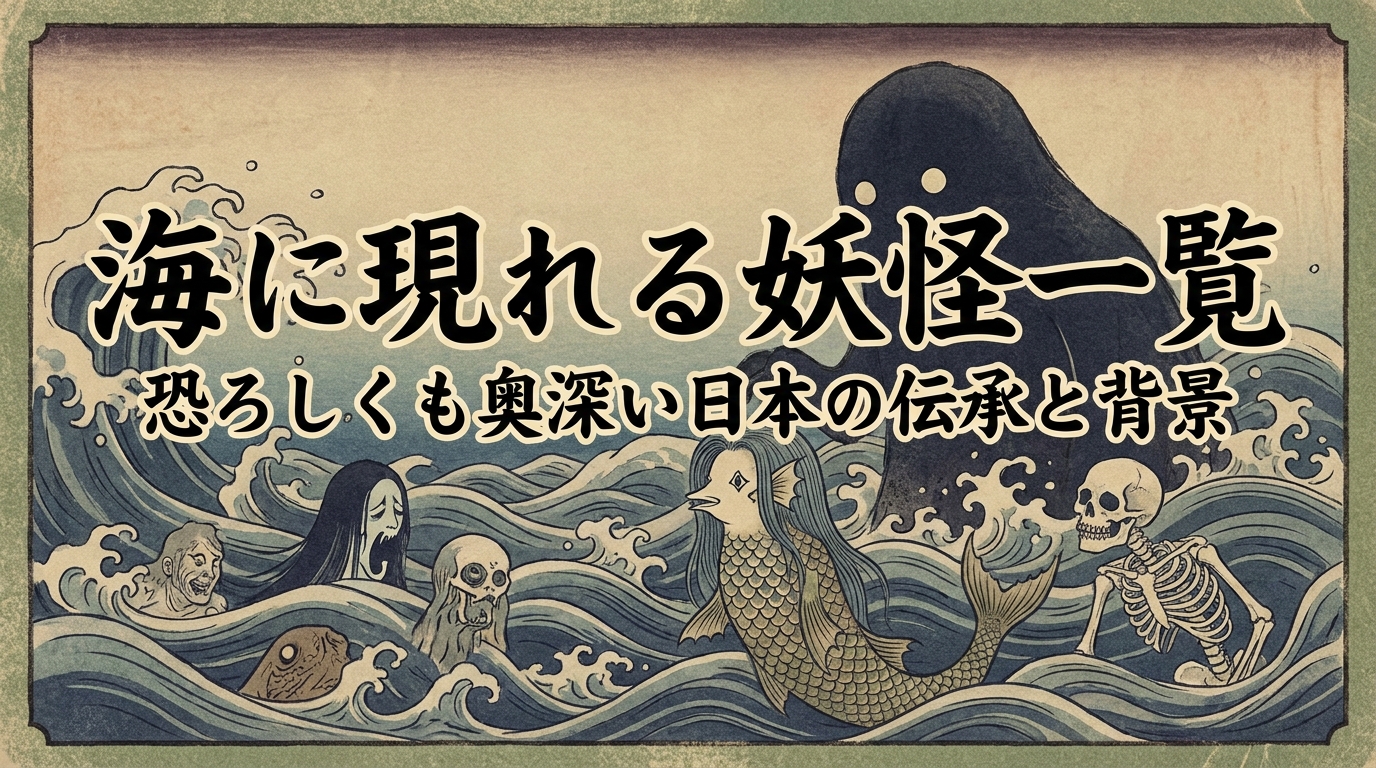 海に現れる妖怪一覧|恐ろしくも奥深い日本の伝承と背景