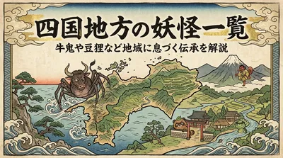 四国地方の妖怪一覧：牛鬼や豆狸など地域に息づく伝承を解説