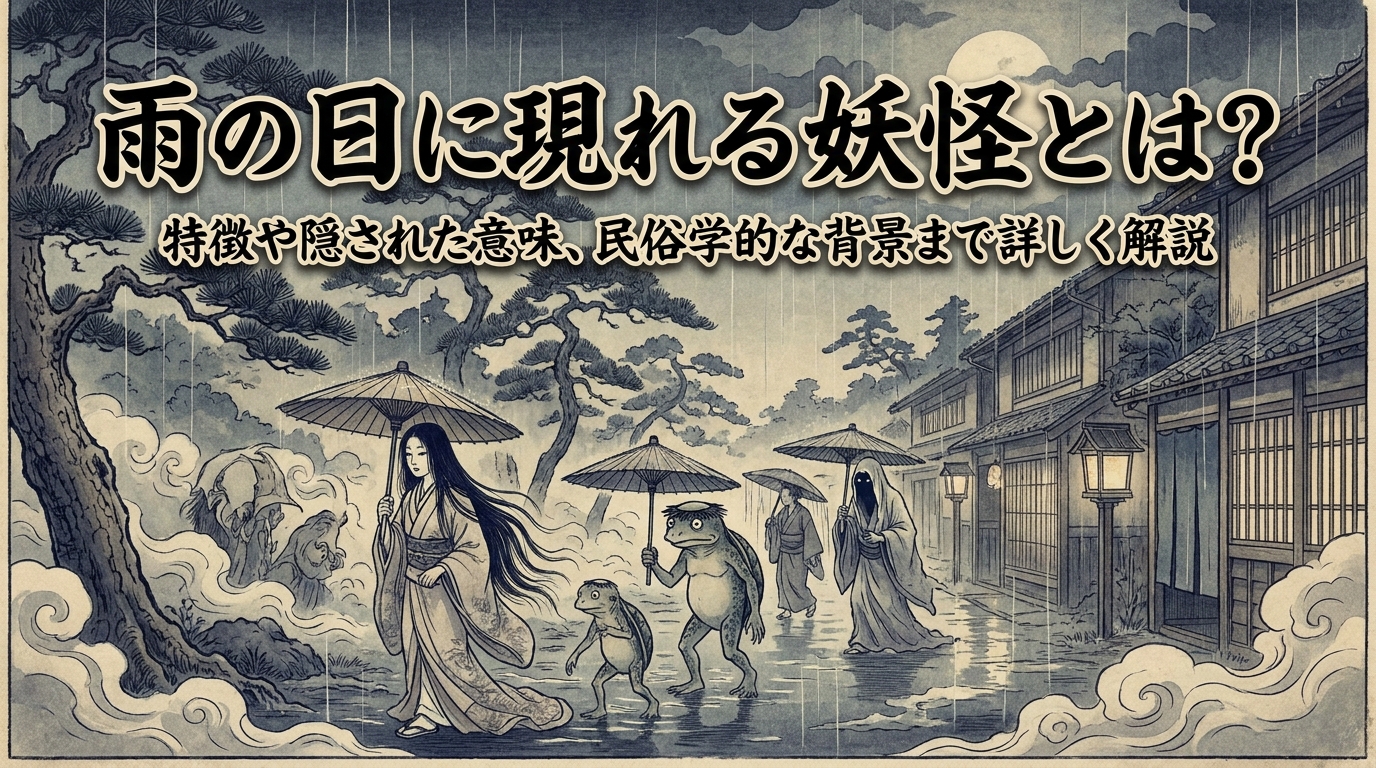 雨の日に現れる妖怪とは？特徴や隠された意味、民俗学的な背景まで詳しく解説
