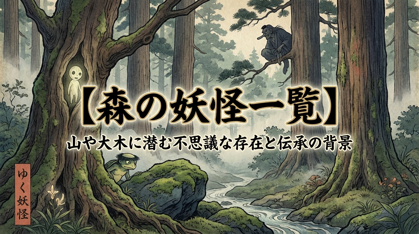 【森の妖怪一覧】山や大木に潜む不思議な存在と伝承の背景