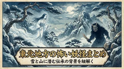 東北地方の怖い妖怪まとめ｜雪と山に潜む伝承の背景を紐解く