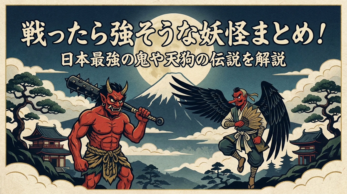 戦ったら強そうな妖怪まとめ!日本最強の鬼や天狗の伝説を解説