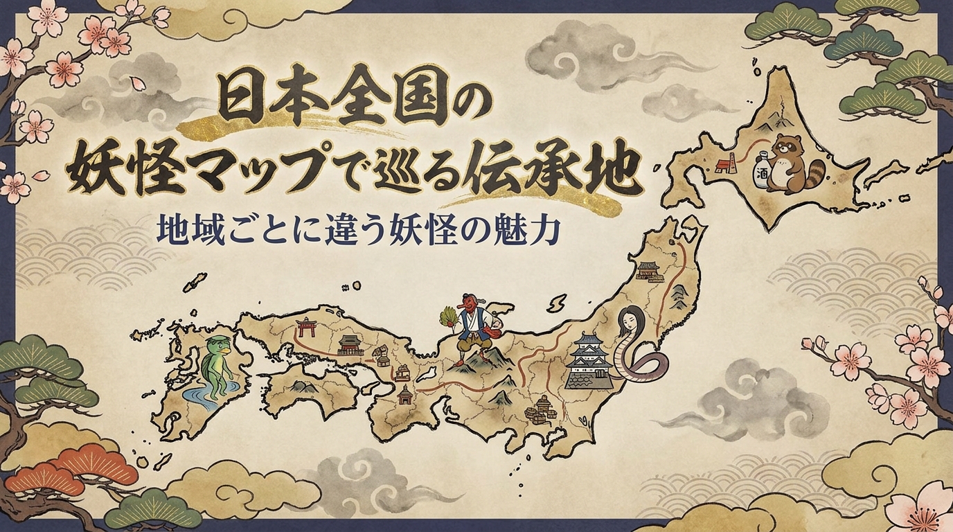 日本全国の妖怪マップで巡る伝承地。地域ごとに違う妖怪の魅力とは