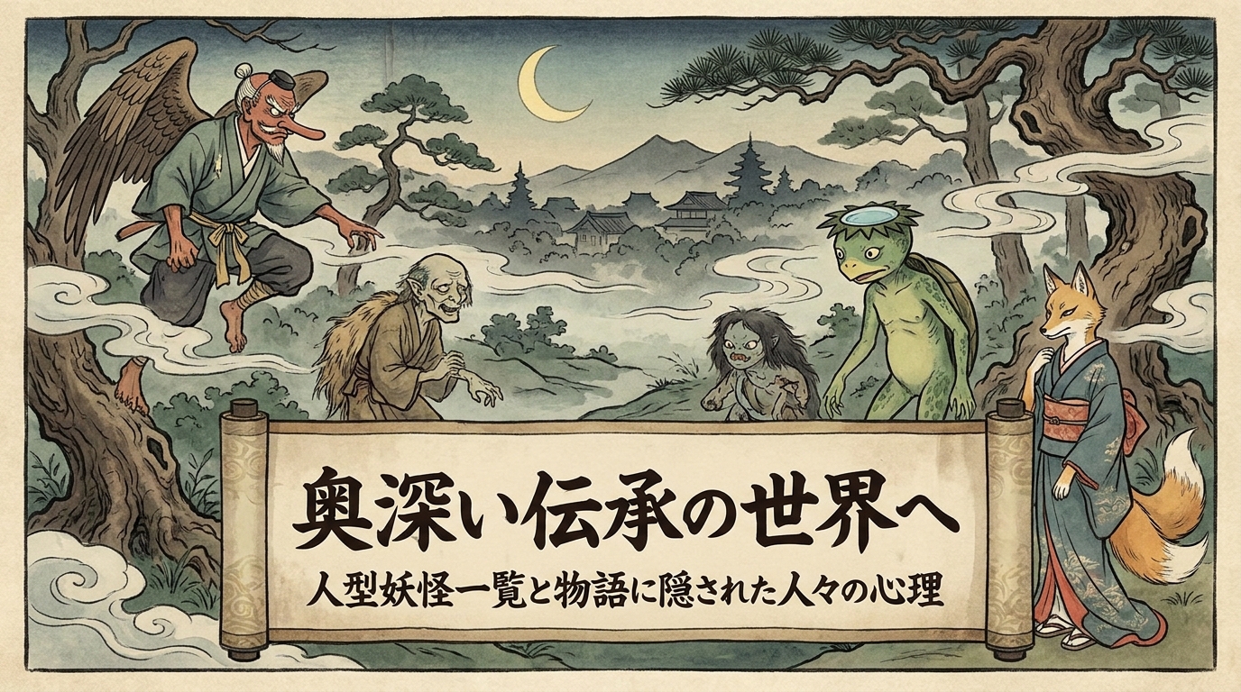奥深い伝承の世界へ。人型妖怪一覧と物語に隠された人々の心理