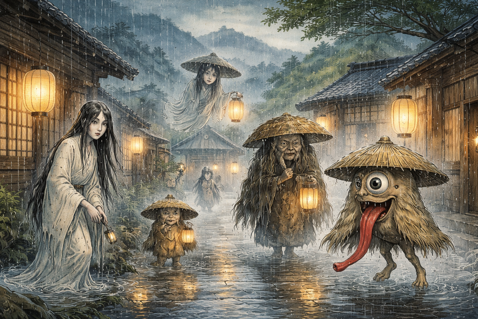雨の日に現れる妖怪とは？とはどんな妖怪？